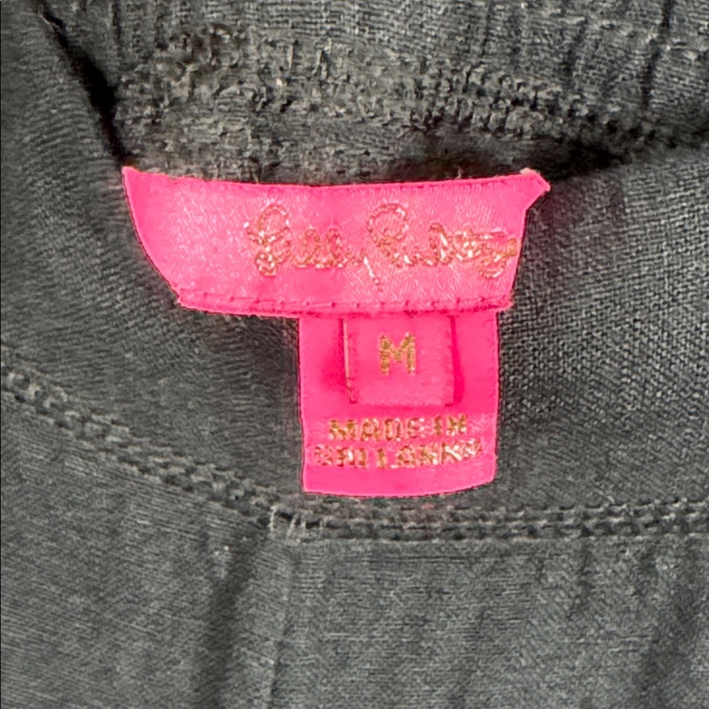 Lilly Pulitzer Deri Linen Palazzo Pant. Onyx. Size Medium. - Picture 11 of 13